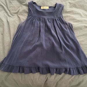 Silk flared tank top